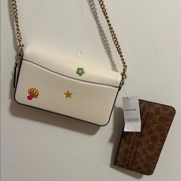 Authentic Coach Cream Crossbody Bag with Colorful Patches - Picture 16 of 16